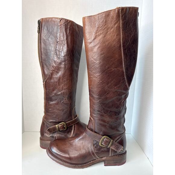 Bed Stu Glaye Tall Riding Knee High Boots Rustic Teak 8.5 - Picture 9 of 13